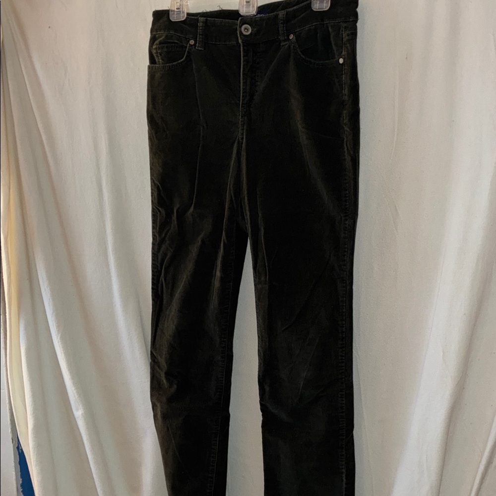 Bandolino Women's Dark Green Corduroy Pants